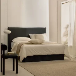 Online Kave Home Bed Jaira Linnenmix, kleur Antraciet