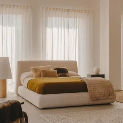 Outlet Kave Home Bed Martina Bouclé