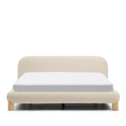 Best Kave Home Bed Odina Bouclé, kleur Ecru/Naturel Beige