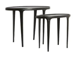 New Light & Living Bijzettafel Arica Set van 2 stuks, kleur Mat Zwart