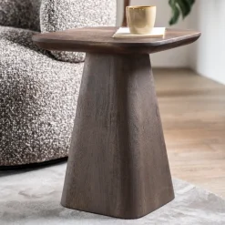 Discount Eleonora Bijzettafel Aron Mangohout, 40 x 40cm