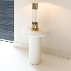 Richmond Interiors Bijzettafel Bloomstone 55cm, kleur Wit