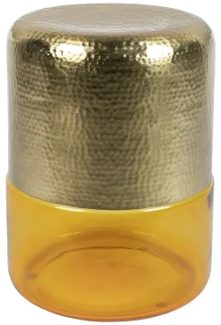 Outlet Dutchbone Bijzettafel Cave IJzer en glas, 35cm