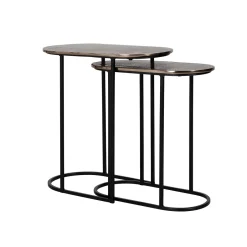 Outlet Richmond Interiors Bijzettafel Chandon Set van 2 stuks