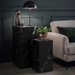 Sale Artistiq Living Bijzettafel Christana Set van 2 stuks, Marmerlook