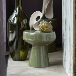 Light & Living Bijzettafel Dakwa 38cm, kleur Olijfgroen