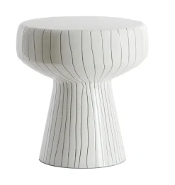 Clearance Light & Living Bijzettafel Dakwa 38cm, kleur Wit/Zwart