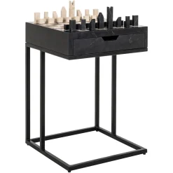 New Richmond Interiors Bijzettafel Davos Marmer, Met 1 lade Zwart