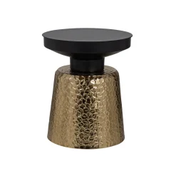 Clearance Richmond Interiors Bijzettafel Freddie 42cm, kleur Zwart/Goud