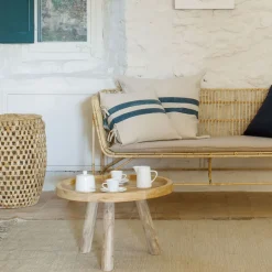 Online Kave Home Bijzettafel Glenda hout Teak