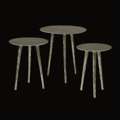 RENEW Bijzettafel Liam Set van 3 stuks, kleur Zilver