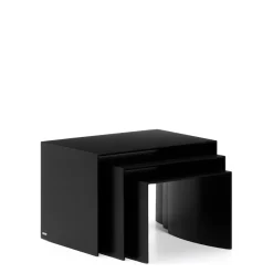 Online Kave Home Bijzettafel Litto MDF, Set van 3 stuks, kleur Zwart