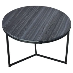 Discount Urban Interiors Bijzettafel Loft 42 Marmer, Ø60cm, kleur Zwart