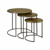 Outlet RENEW Bijzettafel Marina Set van 3 stuks, kleur Brass Antique