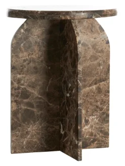 Clearance Light & Living Bijzettafel Otinia Marmer, kleur Donkerbruin