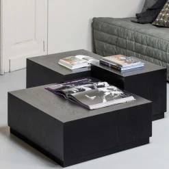 Hot WOOOD Bijzettafel Pim Essen, Set van 3 stuks, kleur Zwart