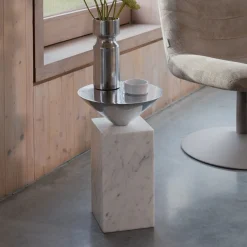 Best Zuiver Bijzettafel Pride Marmer, 30 x 30cm