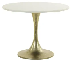 Discount Light & Living Bijzettafel Rickerd Ø61cm, Marmer Wit
