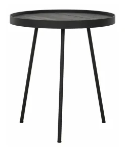 New DTP Home Bijzettafel Saturnus Teakhout, 40cm Zwart