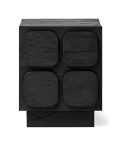 Sale Jesper Home Bijzettafel Sirkka Mindihout, 45 x 47cm Zwart