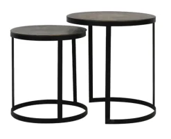 Outlet Light & Living Bijzettafel Trelo Set van 2 stuks, kleur Antiek brons