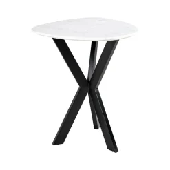 Richmond Interiors Bijzettafel Trocadero Marmer, 50cm, kleur Wit Wit Marmer