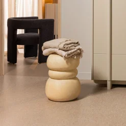 WOOOD Bijzettafel Yvo Betonlook, 37 x 35cm Naturel