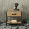 Tower Living Bijzettafel/Nachtkastje Luna Eiken, 60 x 60cm