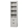 New WOOOD Boekenkast Bold Grenen, 215 x 54cm, kleur Sneeuwwit