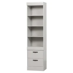 New WOOOD Boekenkast Bold Grenen, 215 x 54cm, kleur Sneeuwwit