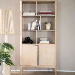 Online Eleonora Boekenkast Harvey Eikenhout, 180 x 90cm Naturel