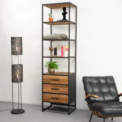 Clearance Sohome Boekenkast Manilla Teak, 60 x 220cm