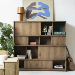 Outlet Eleonora Boekenkast Milo Eiken, 173 x 180cm Bruin