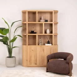 New Livingfurn Boekenkast Novero Eiken, 220 x 145cm