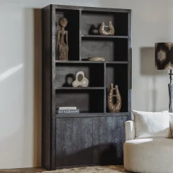 Discount Tower Living Boekenkast Tenna Mangohout, 220 x 120cm