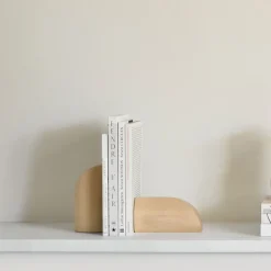 Hot Ethnicraft Boekenstandaard PI Hout, Set van 2 stuks