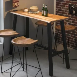 Discount Artistiq Living Boomstam Bartafel Eriko Acaciahout, 125 x 51cm, kleur Naturel