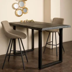 Outlet Tower Living Boomstam Bartafel Ultimo Acaciahout, kleur Zwart