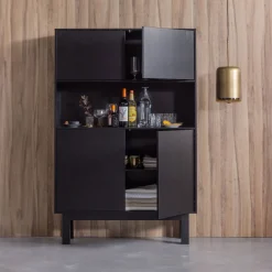 Clearance WOOOD Buffetkast Finca Mat zwart, 170 x 110cm