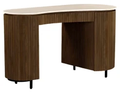 Brix Bureau / Sidetable Dexter Bottecino Marmer en Mangohout, 136cm