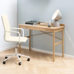 Hot Bendt Bureau Ashlyn Eiken met lade, 110 x 50cm Naturel
