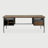 Outlet Ethnicraft Bureau Oscar Teakhout, 200 x 90cm