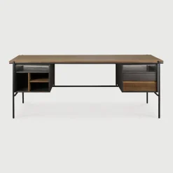 Outlet Ethnicraft Bureau Oscar Teakhout, 200 x 90cm
