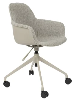 Outlet Zuiver Bureaustoel Albert Kuip Met armleuning, Bouclé