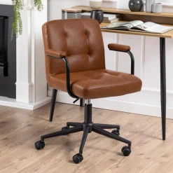 Best Bendt Bureaustoel Lennix met armleuning Bruin