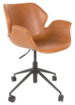 New Zuiver Bureaustoel Nikki PU leer