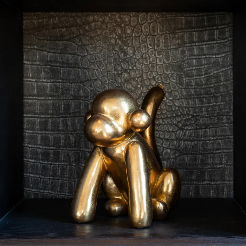 Outlet Richmond Interiors Decoratie Monkey kleur Goud