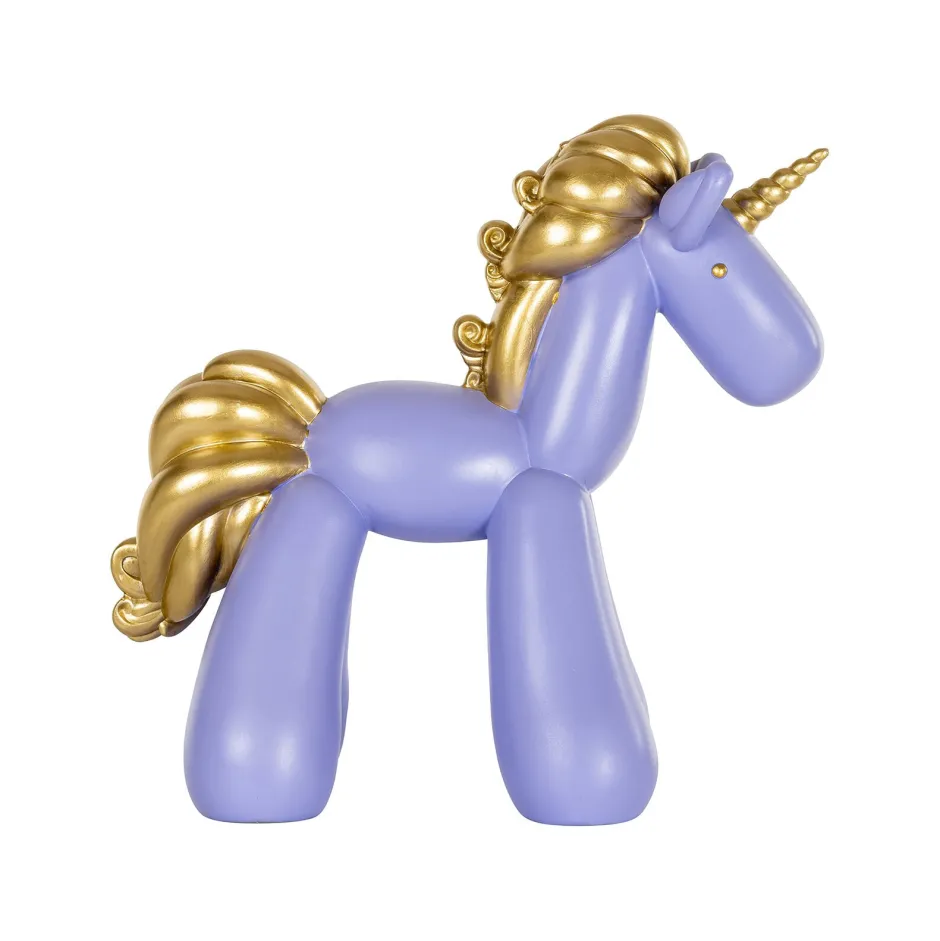 Outlet Richmond Interiors Decoratie Unicorn 31cm, kleur Paars