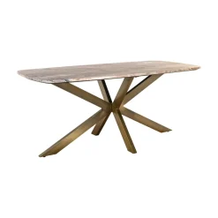 Clearance Richmond Interiors Deens Ovale Eettafel Bottega Marmer en brass Wit