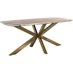 Clearance Richmond Interiors Deens Ovale Eettafel Bottega Marmer en brass Wit
